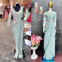 Beautiful ready to wear jacket saree
